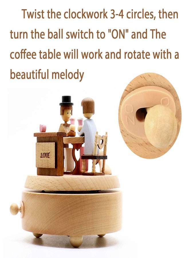 ROSIKING Classical Music Box Revolve Musical Boxes Christmas Birthday Valentine's Day Gifts for Lover, Boyfriend, Girlfriend, Husband, Wife Plays Can't Help Falling in Love - Image 3